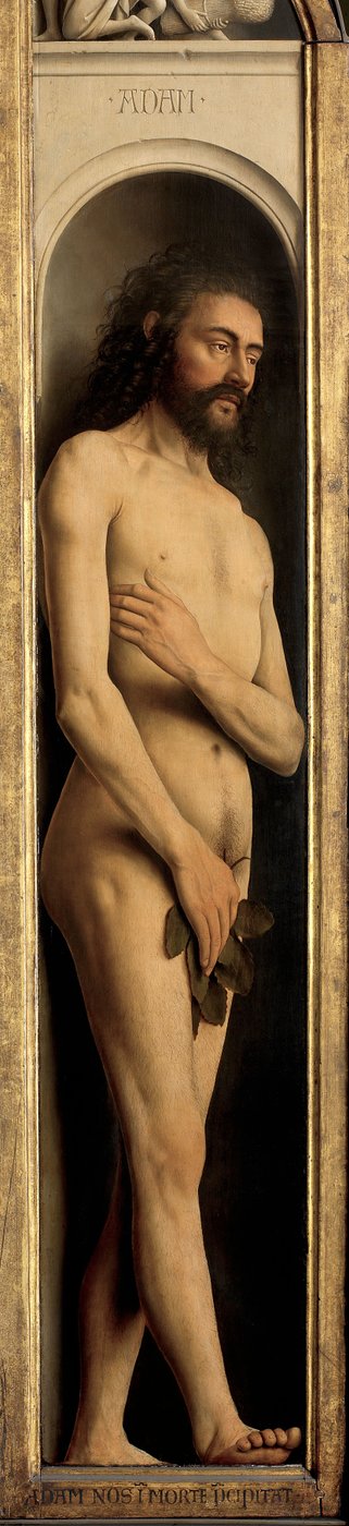 Adán, detalle del ala izquierda del Retablo de Gante de Hubert & Jan van (1390 1441) Eyck