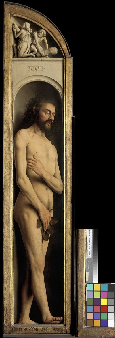 Adán, detalle del ala izquierda del Retablo de Gante de Hubert & Jan van (1390 1441) Eyck