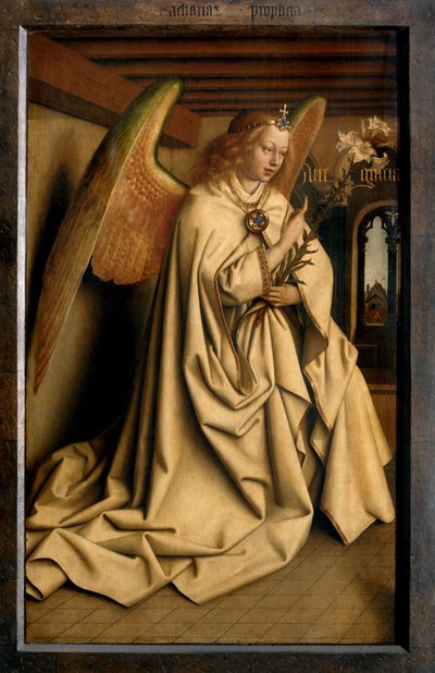 Ángel Anunciador, del exterior del ala izquierda del Retablo de Gante de Hubert & Jan van (1390 1441) Eyck