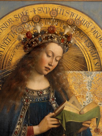 Detalle de la Virgen María, del Retablo de Gante de Hubert & Jan van (1390 1441) Eyck