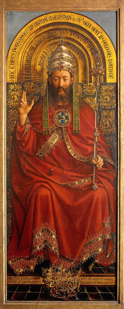 Dios Padre, panel central del Retablo de Gante de Hubert & Jan van (1390 1441) Eyck
