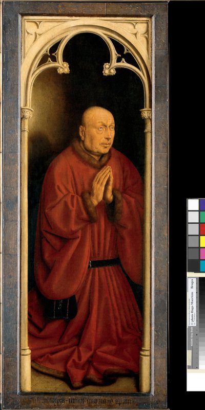 Retrato de Joost Vijdt, panel del exterior del Retablo de Gante de Hubert & Jan van (1390 1441) Eyck