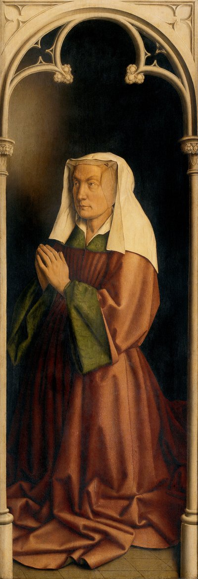 Retrato de Lysbette Borluut, tabla del exterior del Retablo de Gante de Hubert & Jan van (1390 1441) Eyck