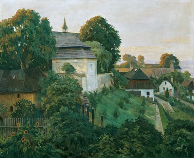 En el muro del monasterio de Opocno (anteriormente también Opocen; German Opotschno), República Checa de Hubert Landa