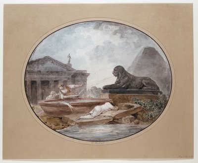 Capricho arquitectónico de Hubert Robert