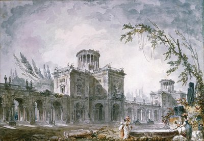 Fantasía arquitectónica, 1760 de Hubert Robert
