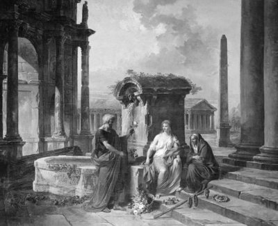 Arquitectura con figuras de Hubert Robert