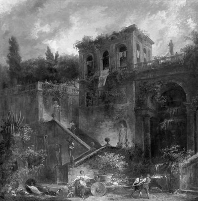 Subida a los jardines Farnesio en el Palatino de Hubert Robert