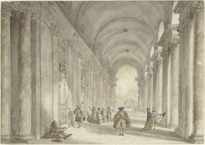 Columna del Casino de la Villa Albani, en Roma
Vista de la columnata frente al casino de la Villa Albani en Roma de Hubert Robert