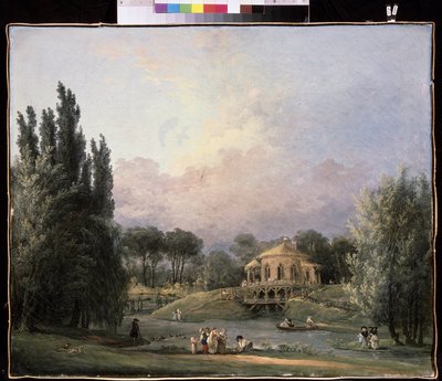 En un parque. Pintura de Hubert Robert (1733-1808), óleo sobre lienzo, circa 1770-1780, arte francés. Museo Estatal Arkhangelskoye Estate, Moscú. de Hubert Robert