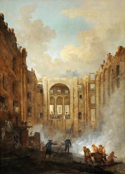 Incendio en la Ópera del Palais-Royal en 1781 de Hubert Robert