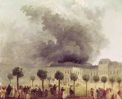 Incendio en la Ópera del Palais-Royal en 1781 de Hubert Robert