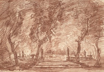 Fuente en el parque, c.1765 de Hubert Robert