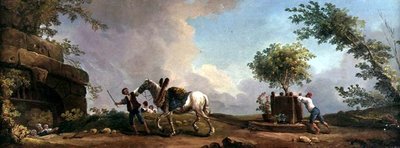 Jardineros transportando un naranjo de Hubert Robert