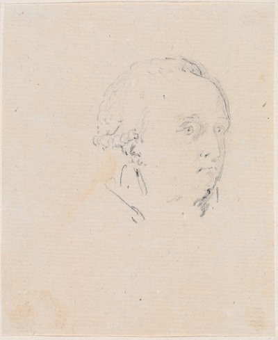 Cabeza de un hombre de Hubert Robert