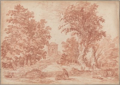Parque italiano con un Tempietto de Hubert Robert