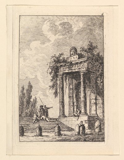 LEscalier aux Quatre Bornes de Hubert Robert