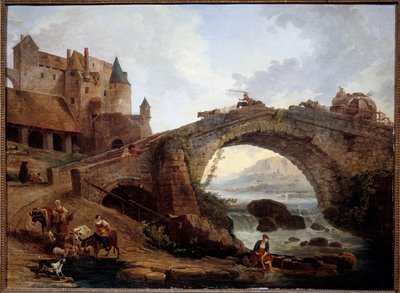 Paisaje con puente de Hubert Robert
