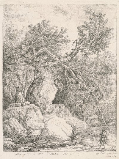Paisaje con un Árbol Caído de Hubert Robert