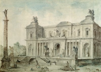 Le Musée des Antiques, c.1800 de Hubert Robert