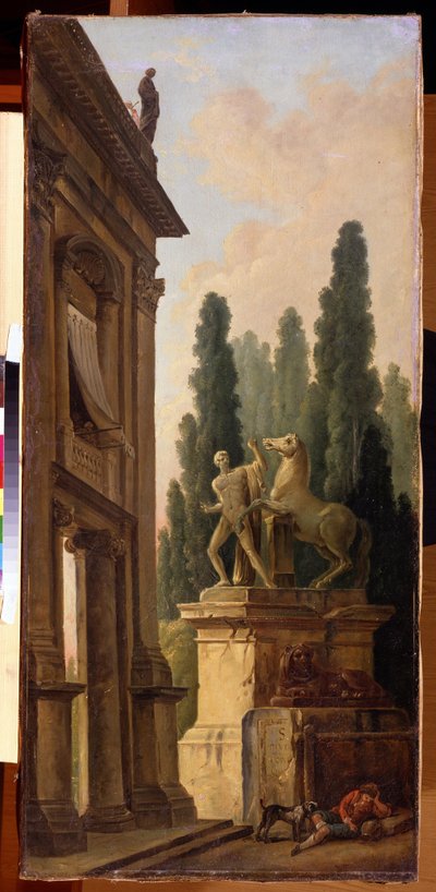 Campo. Pintura de Hubert Robert (1733-1808), óleo sobre lienzo, circa 1770-1780, arte francés. Museo Estatal Arkhangelskoye Estate, Moscú. de Hubert Robert