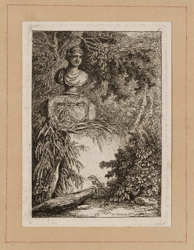 Lámina dos de Tardes en Roma de Hubert Robert