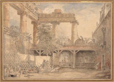Ruinas romanas, Villa Pamfili, 1774 de Hubert Robert