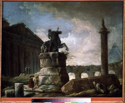 Restos. Pintura de Hubert Robert (1733-1808), óleo sobre lienzo, arte francés. Estado A. Museo Pushkin de Bellas Artes, Moscú. de Hubert Robert