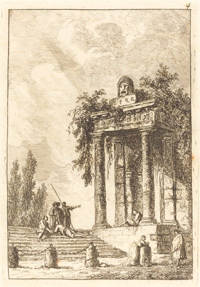 Pasos hacia los cuatro hitos de Hubert Robert