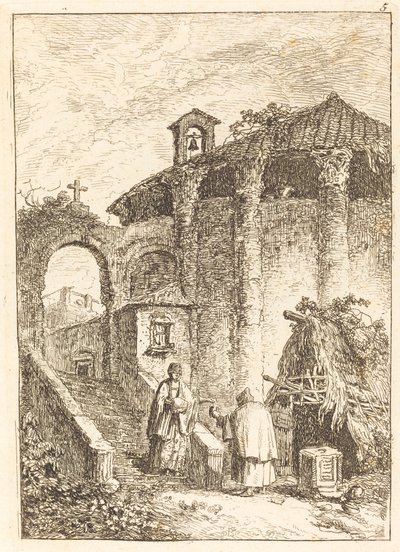El templo antiguo de Hubert Robert