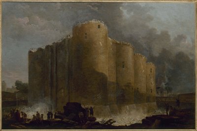 La Bastilla, en los primeros días de su demolición de Hubert Robert