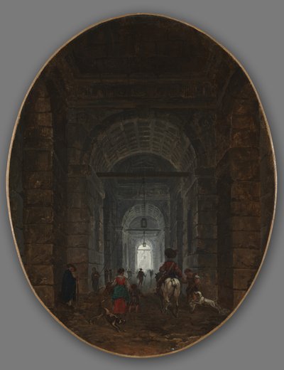 La Gruta de Posillipo, c.1769 de Hubert Robert