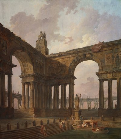 El lugar de desembarco, 1787-88 de Hubert Robert