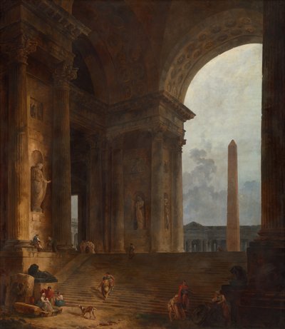 El obelisco, 1787-88 de Hubert Robert