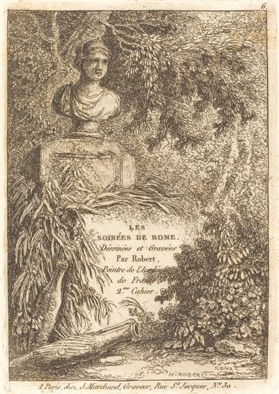 El busto del retrato de Hubert Robert