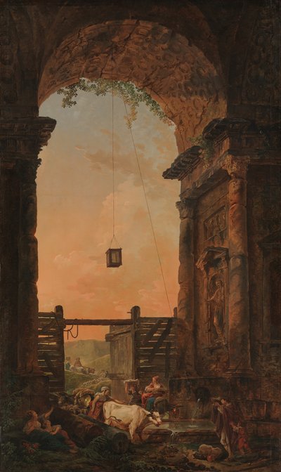 El regreso del ganado de Hubert Robert