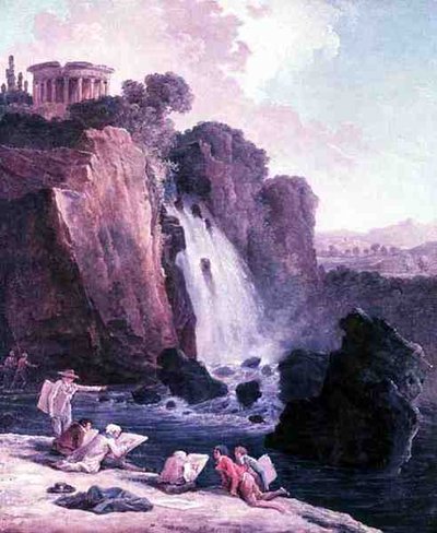 La fiesta de dibujo de Hubert Robert