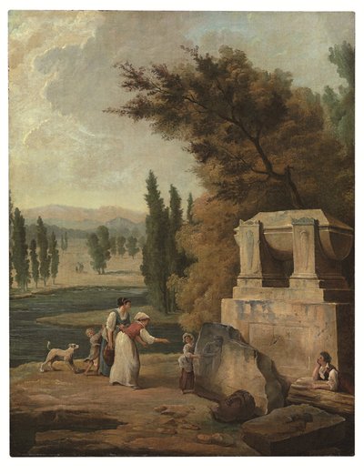 El parque de Ermenonville (óleo sobre lienzo) de Hubert Robert