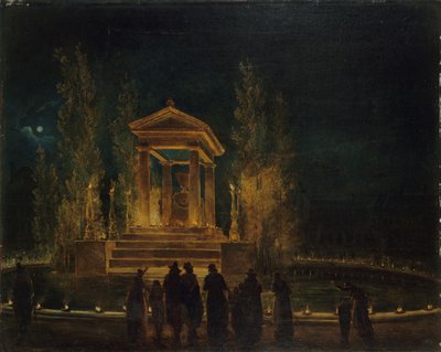 El Mausoleo Temporal de Jean-Jacques Rousseau de Hubert Robert