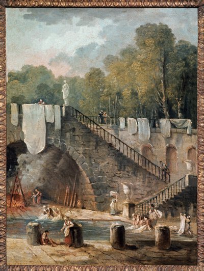 El lavado. Siglo XVIII de Hubert Robert