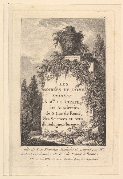 Título, Les Soirées de Rome de Hubert Robert