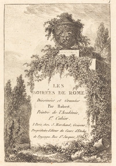 Página del título de Hubert Robert