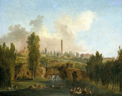 Vista del parque de Méréville de Hubert Robert