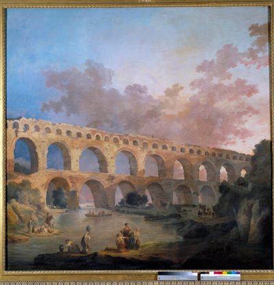 Vista del puente du Gard de Hubert Robert