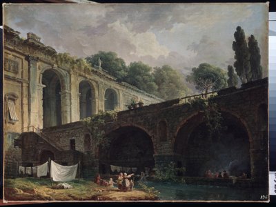 ""Vista de Villa Madama (Madame) en Roma"" Pintura de Hubert Robert (1733-1808) Circa 1767 Museo del Hermitage San Petersburgo de Hubert Robert