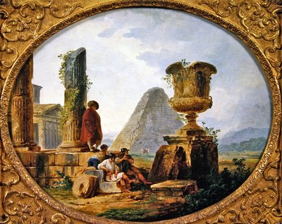 Guerreros descansando de Hubert Robert