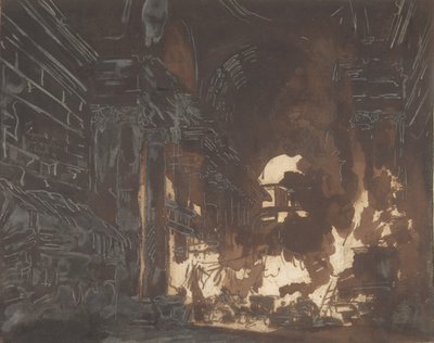 Lavanderas en una galería en ruinas de Hubert Robert