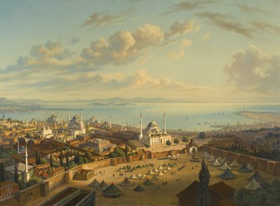 Constantinopla desde la Torre de Fuego de Beyazit de Hubert Sattler