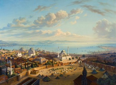 Vista de Constantinopla desde la torre de Serasker de Hubert Sattler