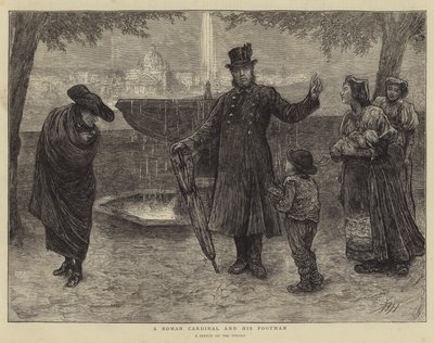 Un cardenal romano y su lacayo de Hubert von Herkomer